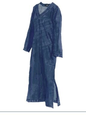 J PETERMAN Denim Caftan jean dress
